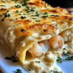 Dive into Decadence: Shrimp & Crab Alfredo Lasagna Roll-Ups You’ll Crave