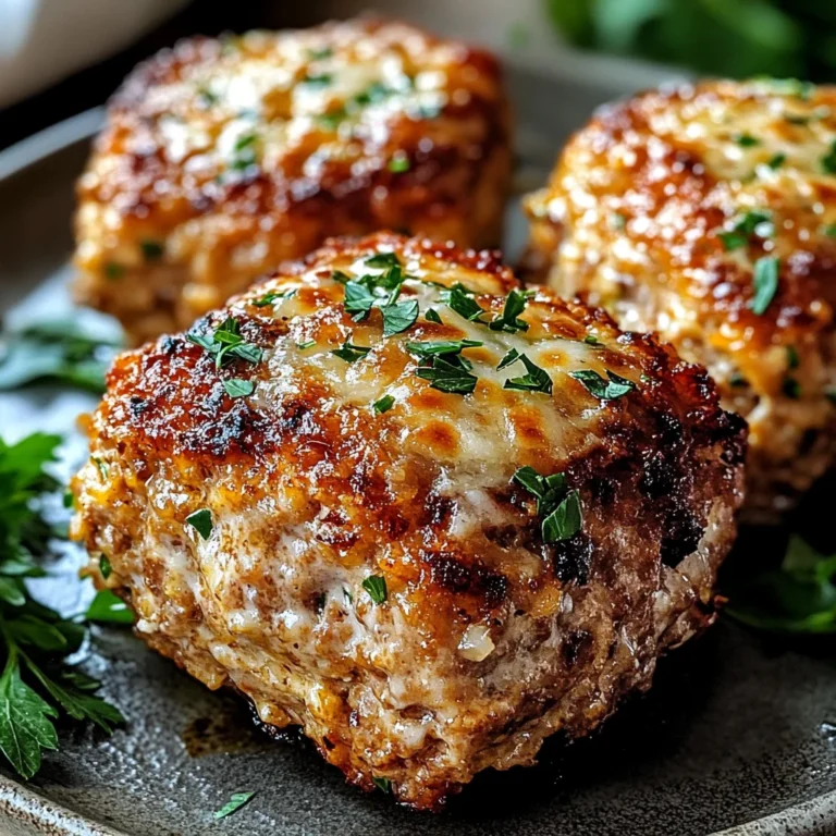 Garlic Parmesan Chicken Meatloaves