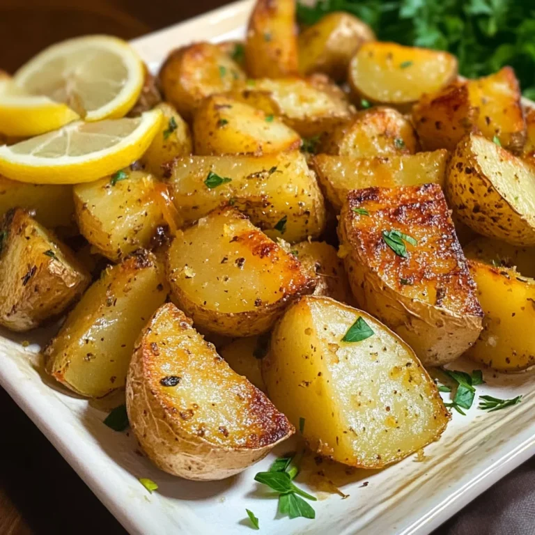 Greek Lemon Garlic Roasted Potatoes