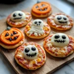 Halloween Mini Pizzas