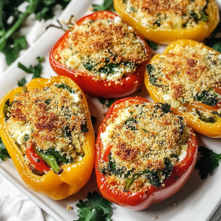 Herby Ricotta Stuffed Peppers