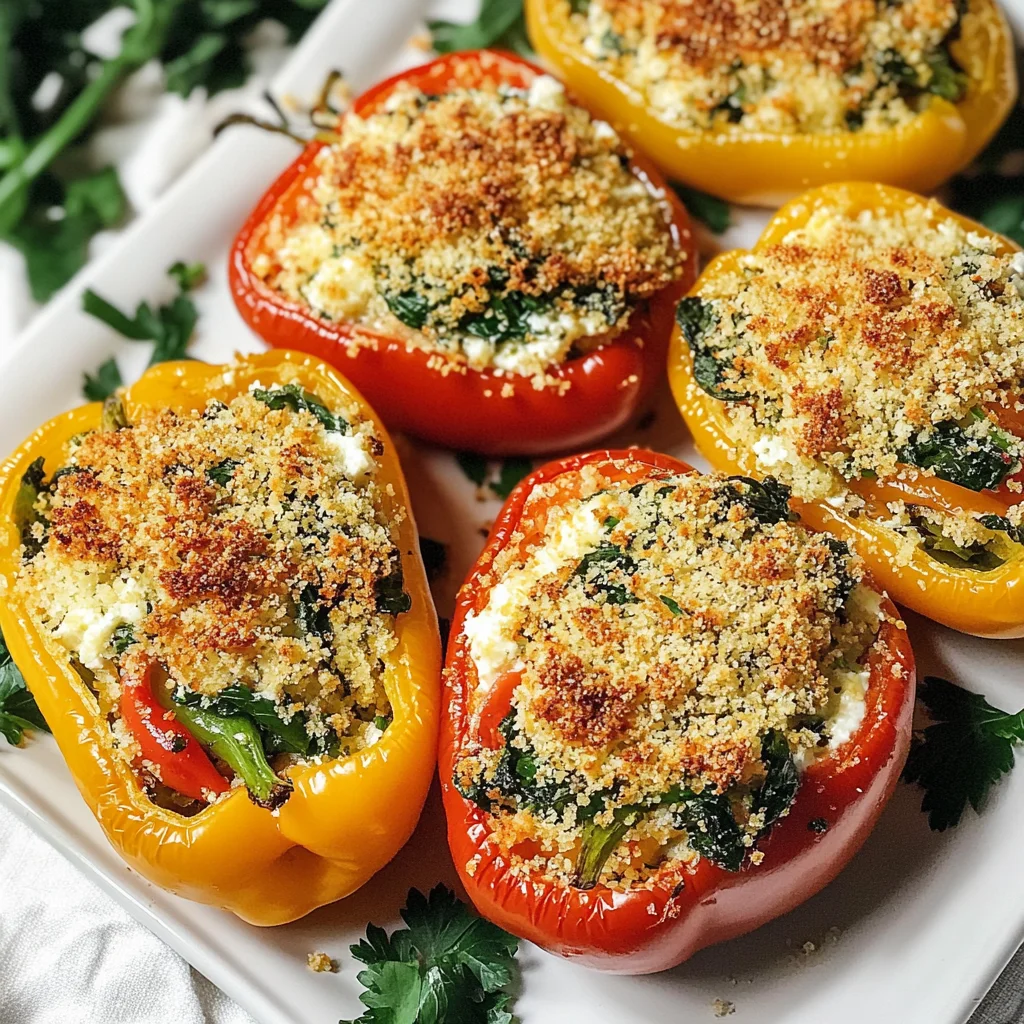 Herby Ricotta Stuffed Peppers