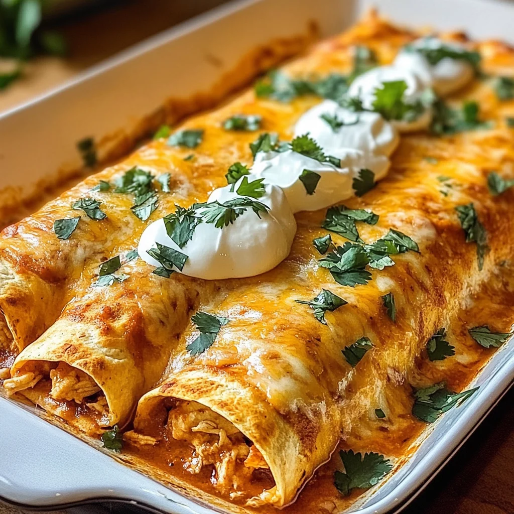 High Protein Creamy Chilli Chicken Enchiladas