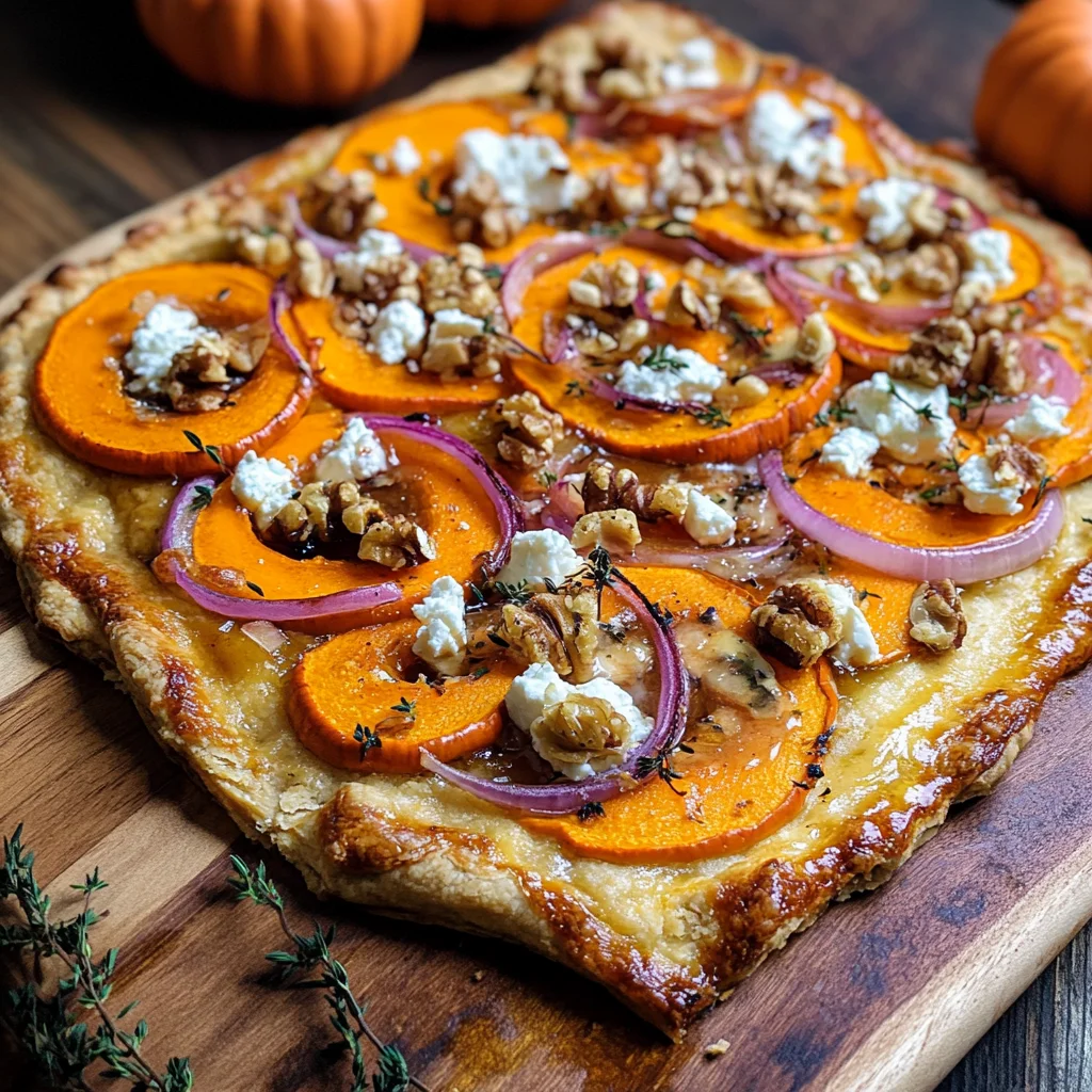 Kürbis-Flammkuchen mit Feta