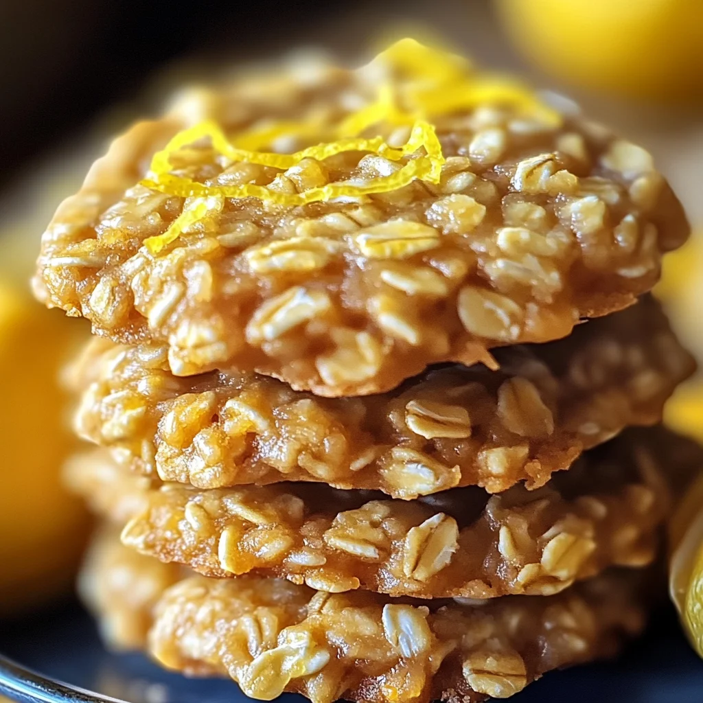 Lemon Oatmeal No-Bake Cookies