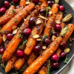 Maple roasted carrots with cranberries