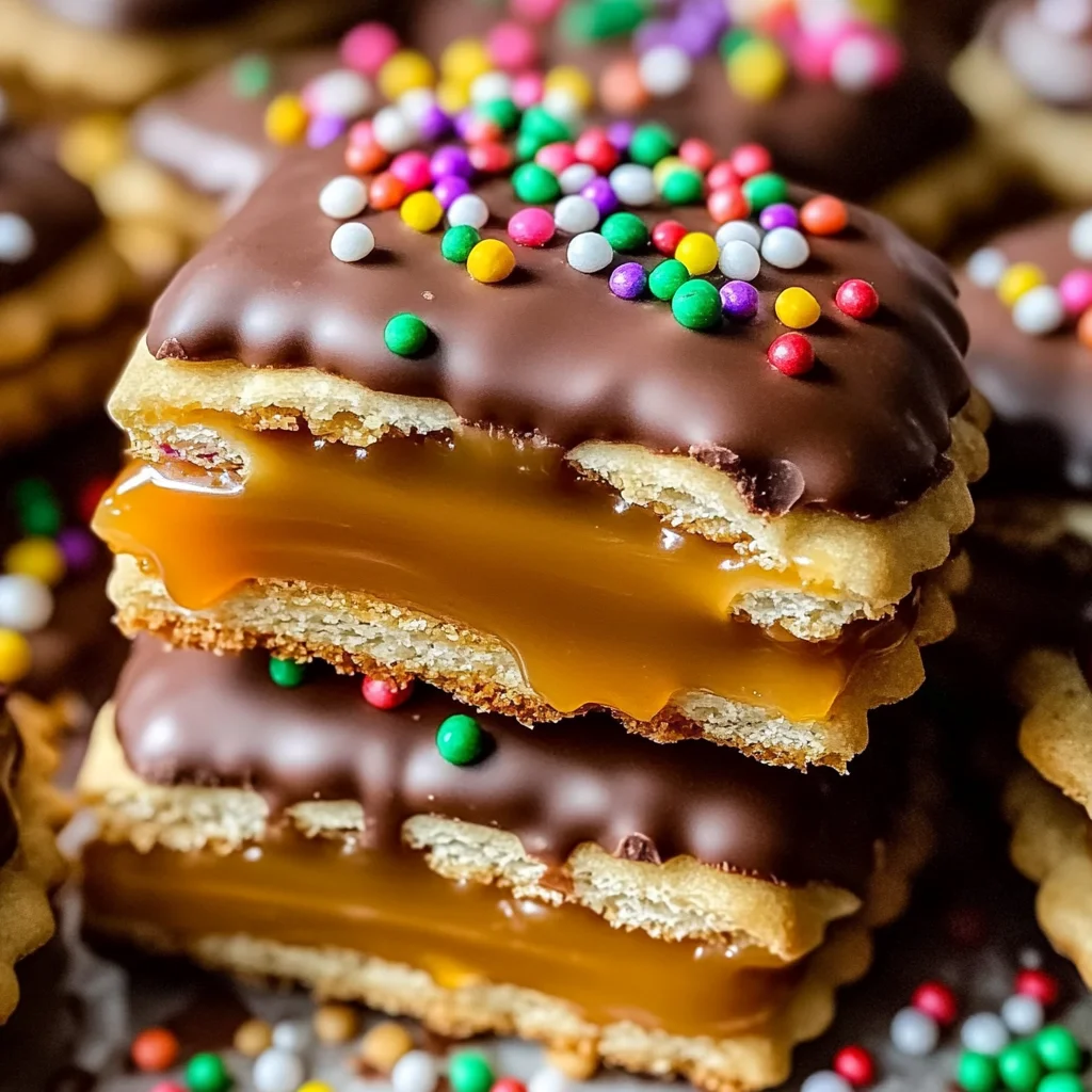 Ritz Cracker Caramel Chocolate Bites