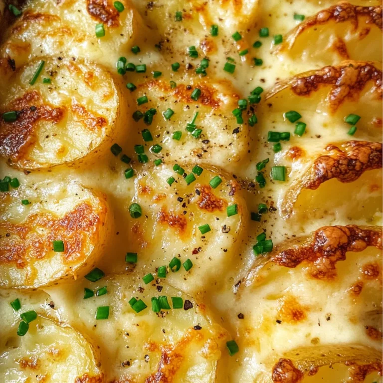 Roasted Garlic Potatoes au Gratin