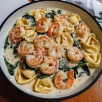 Shrimp Tortellini with Garlic Sauce