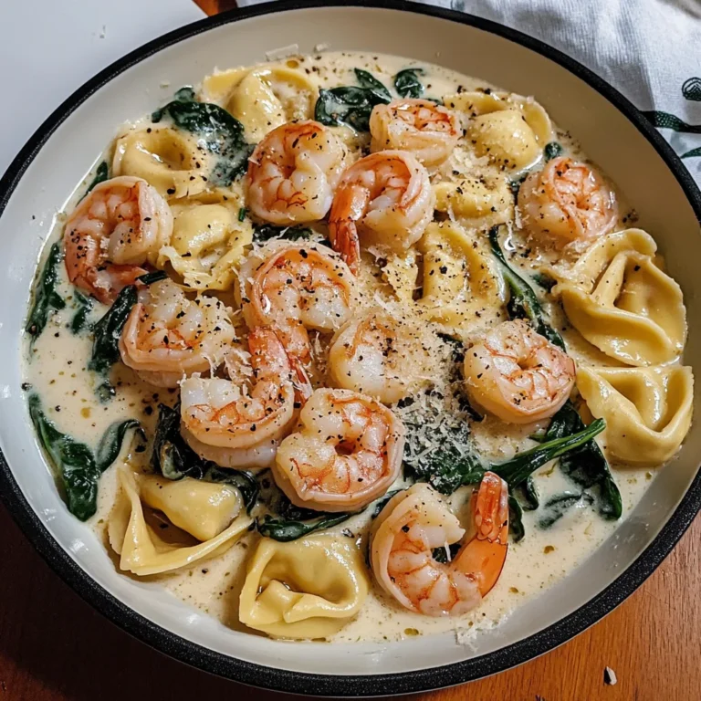 Shrimp Tortellini with Garlic Sauce