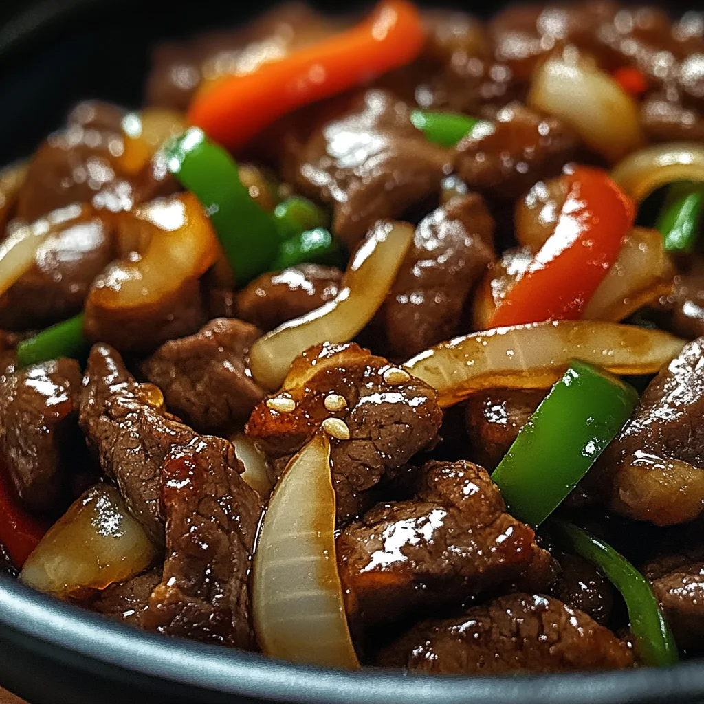 Sizzling Chinese Pepper Steak with Onions