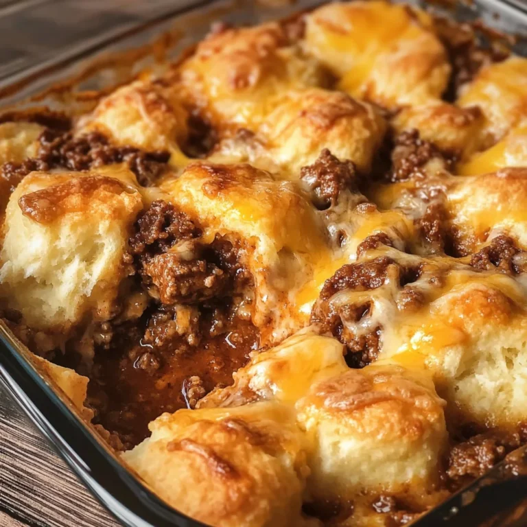 Sloppy Joe Biscuit Casserole