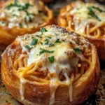 Spaghetti Garlic Bread Bowls