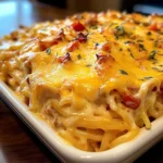 Spicy Southern Cheesy Chicken Spaghetti Casserole