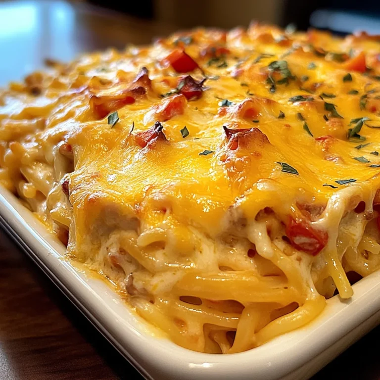 Spicy Southern Cheesy Chicken Spaghetti Casserole