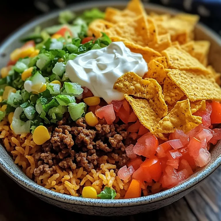 Taco Rice Bowl with Doritos Recipe