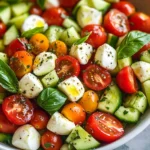 Tomato Cucumber Mozzarella Salad