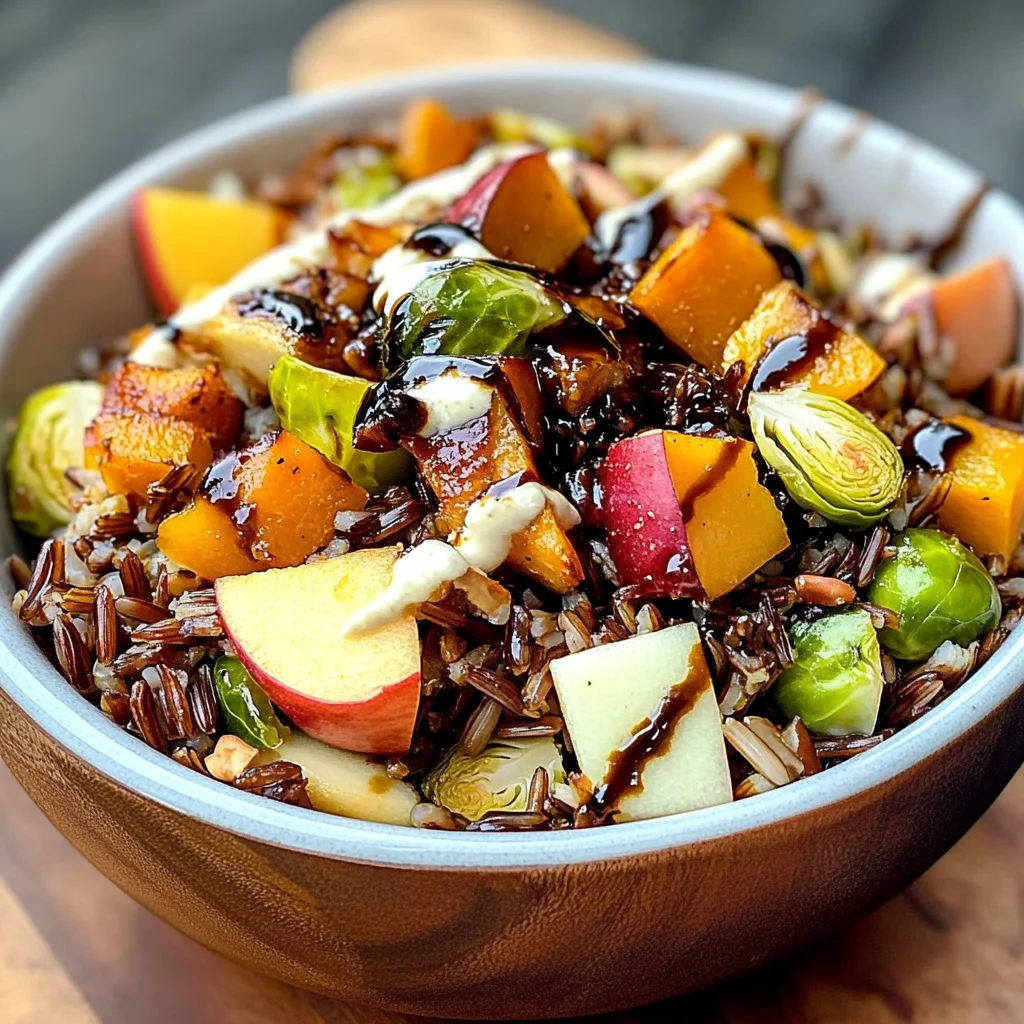 Wild Rice Harvest Bowls with Fig Balsamic Vinaigrette