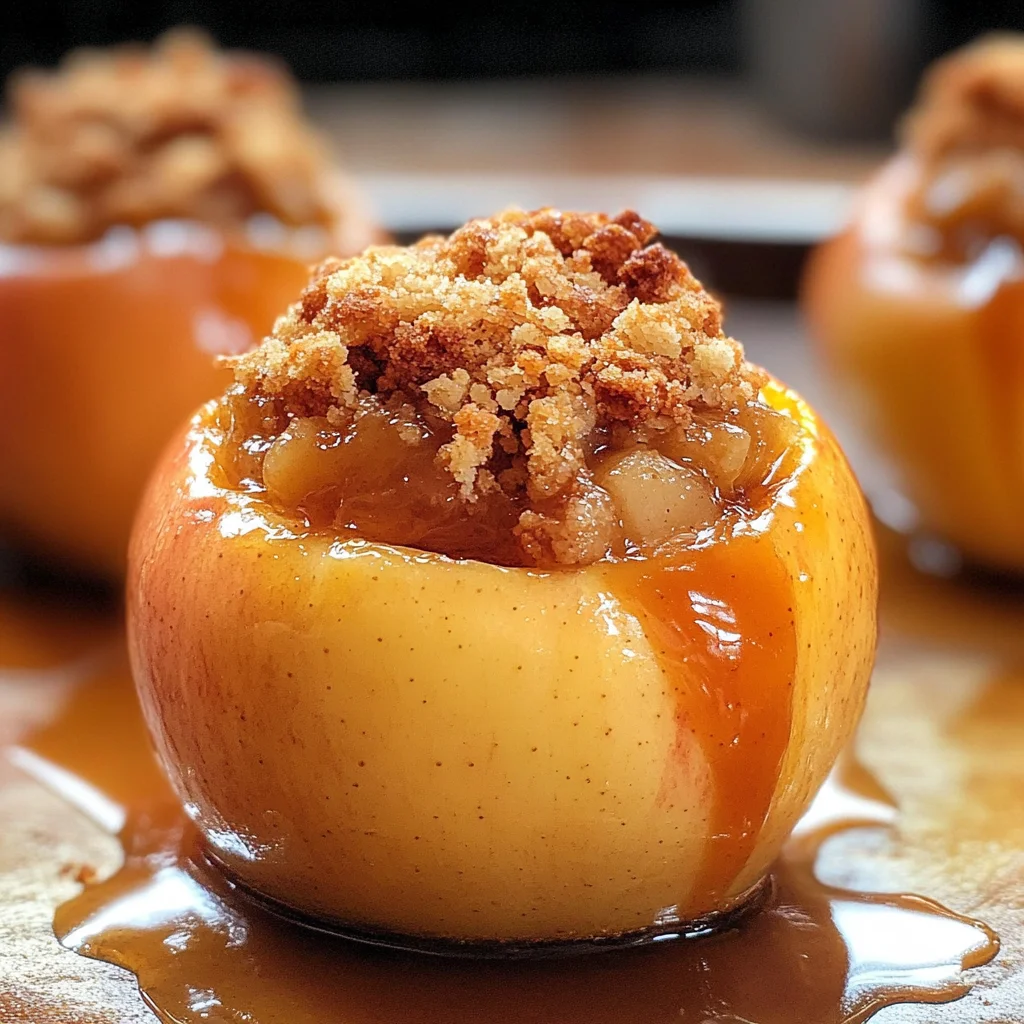 Apple Crisp Stuffed Apples