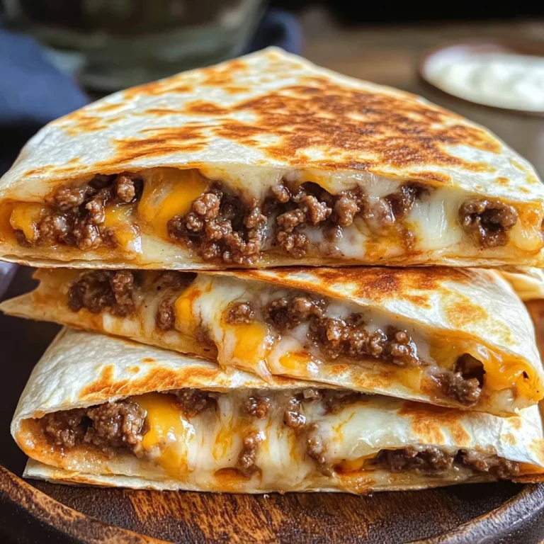 Cheesy Ground Beef Quesadillas Recipe is a must-try!