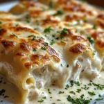 Chicken Alfredo Lasagna Rolls