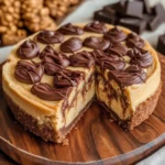 Chocolate Peanut Butter Swirl Cheesecake
