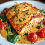 Creamy Roasted Red Pepper Salmon Recipe - Delicious & Easy