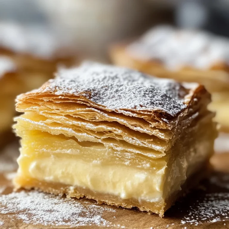 Creamy Vanilla Slice with Flaky Puff Pastry
