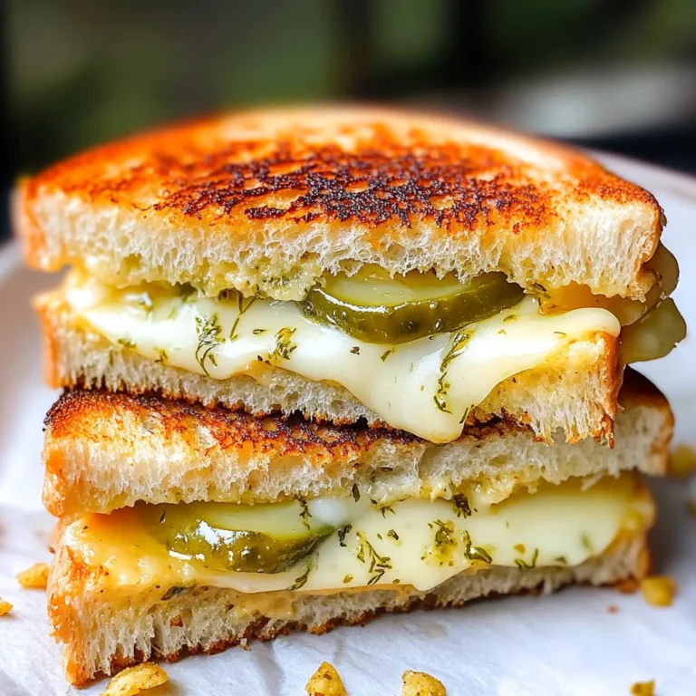 Crispy Dill Pickle Grilled Cheese Sandwich - theamazingfood