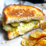 Crispy Dill Pickle Grilled Cheese Sandwich - theamazingfood