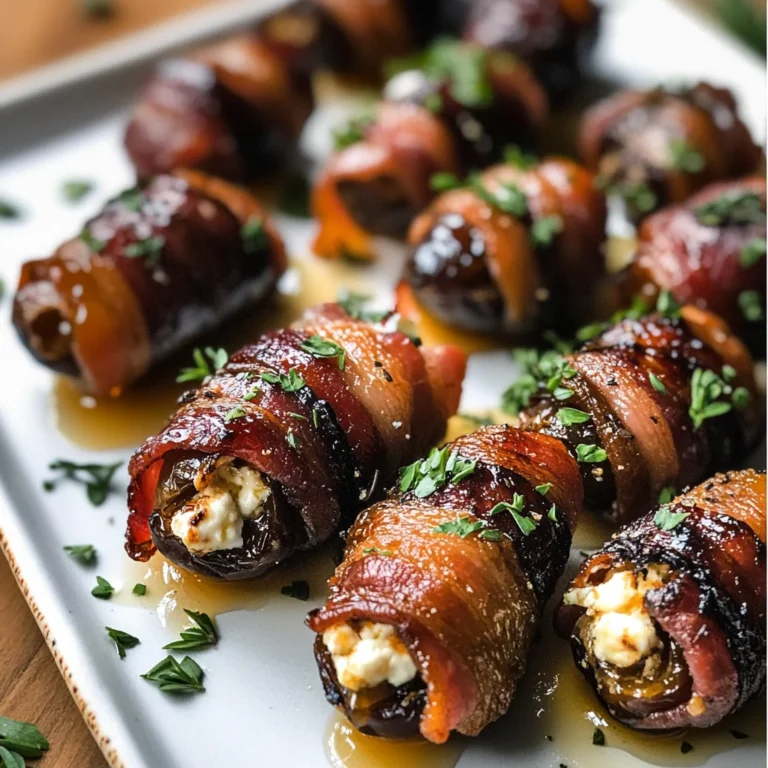 Dates with Goat Cheese Wrapped in Bacon