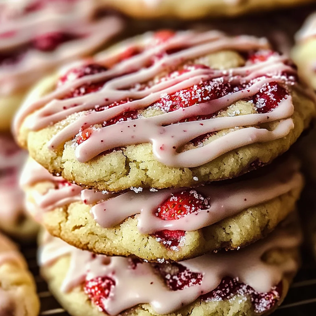 Double Strawberry Sugar Cookies