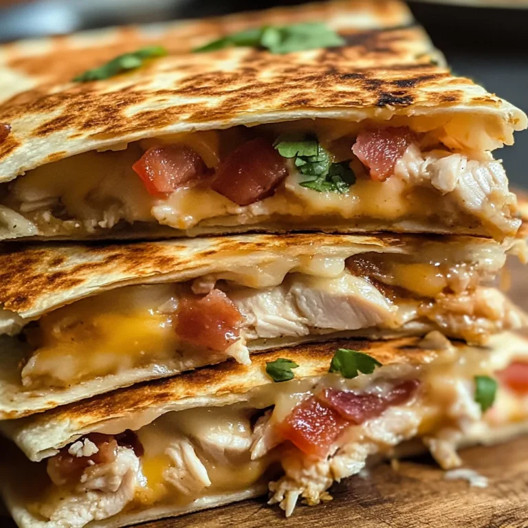 Easy Chicken Turkey Bacon Ranch Quesadilla