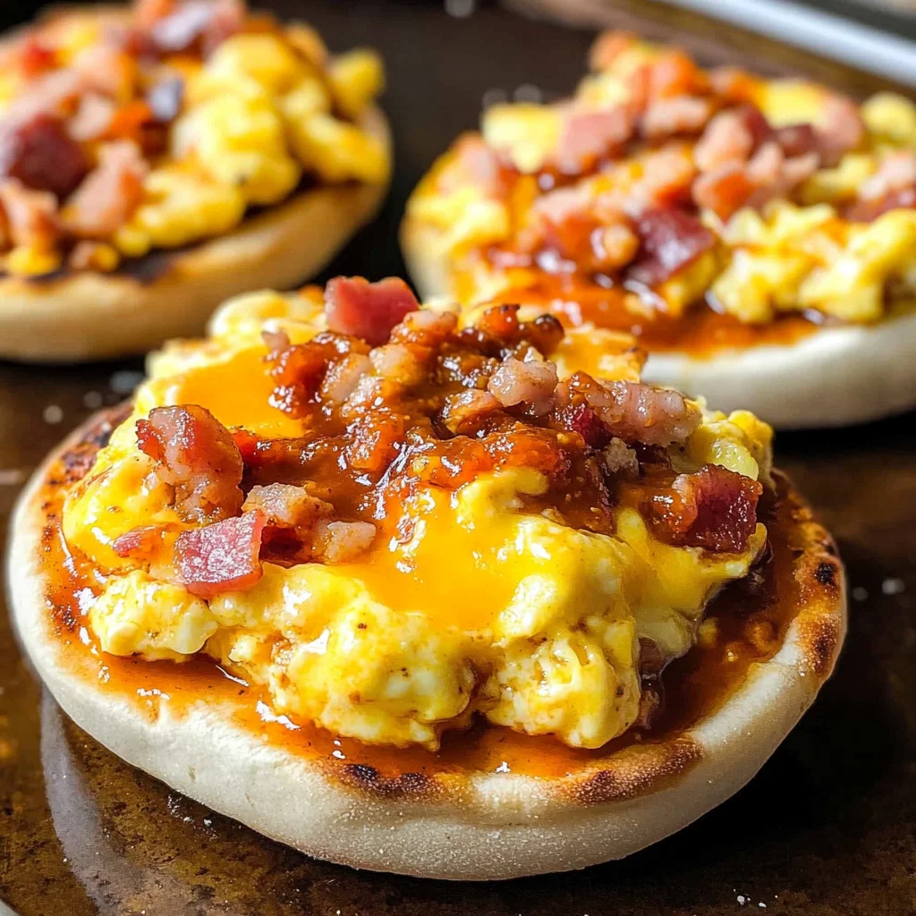 English Muffin Breakfast Pizzas