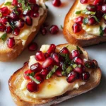Pomegranate, Cranberry & Brie Bruschetta