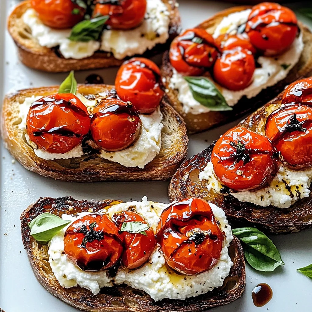Ricotta Bruschetta with Roasted Tomatoes