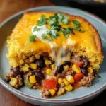 Southwest Beef Cornbread Casserole