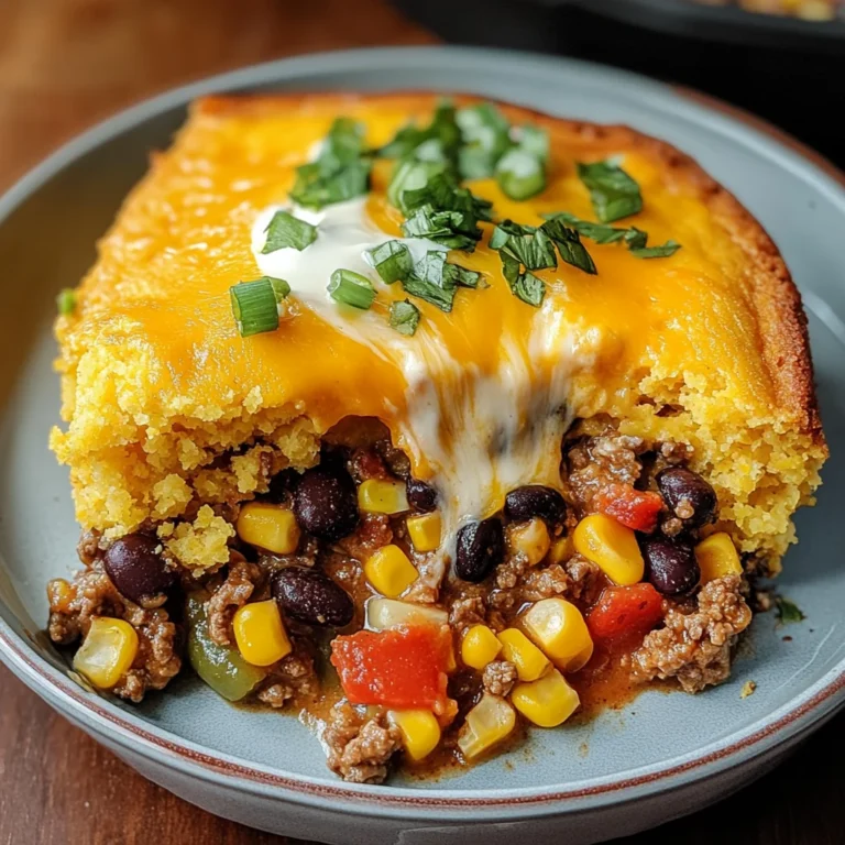 Southwest Beef Cornbread Casserole