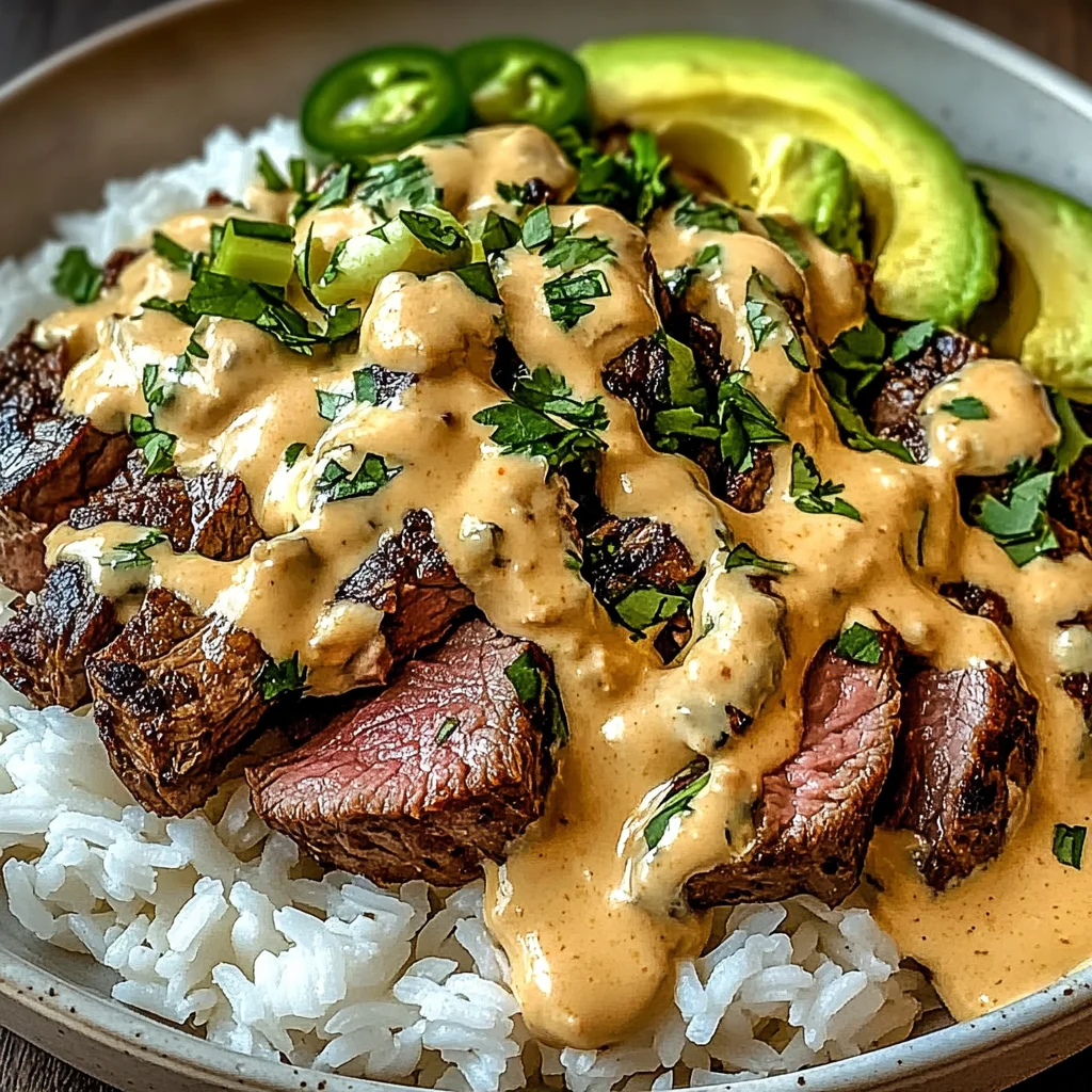 Steak Queso Rice