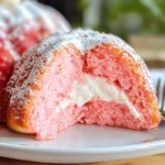Strawberry Bundt Cake with Marshmallow Cream Filling