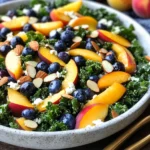 Summer Peach & Blueberry Kale Salad