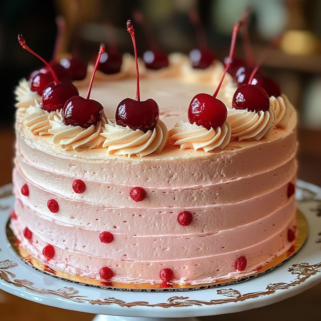 Vintage Maraschino Cherry Cake